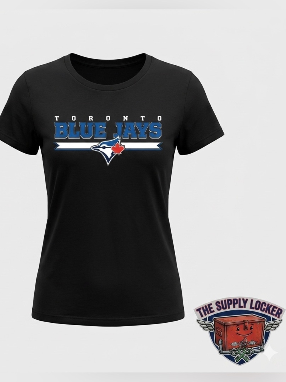 Toronto Blue Jays Women’s Large Black MLB Graphic T Shirt Tee
